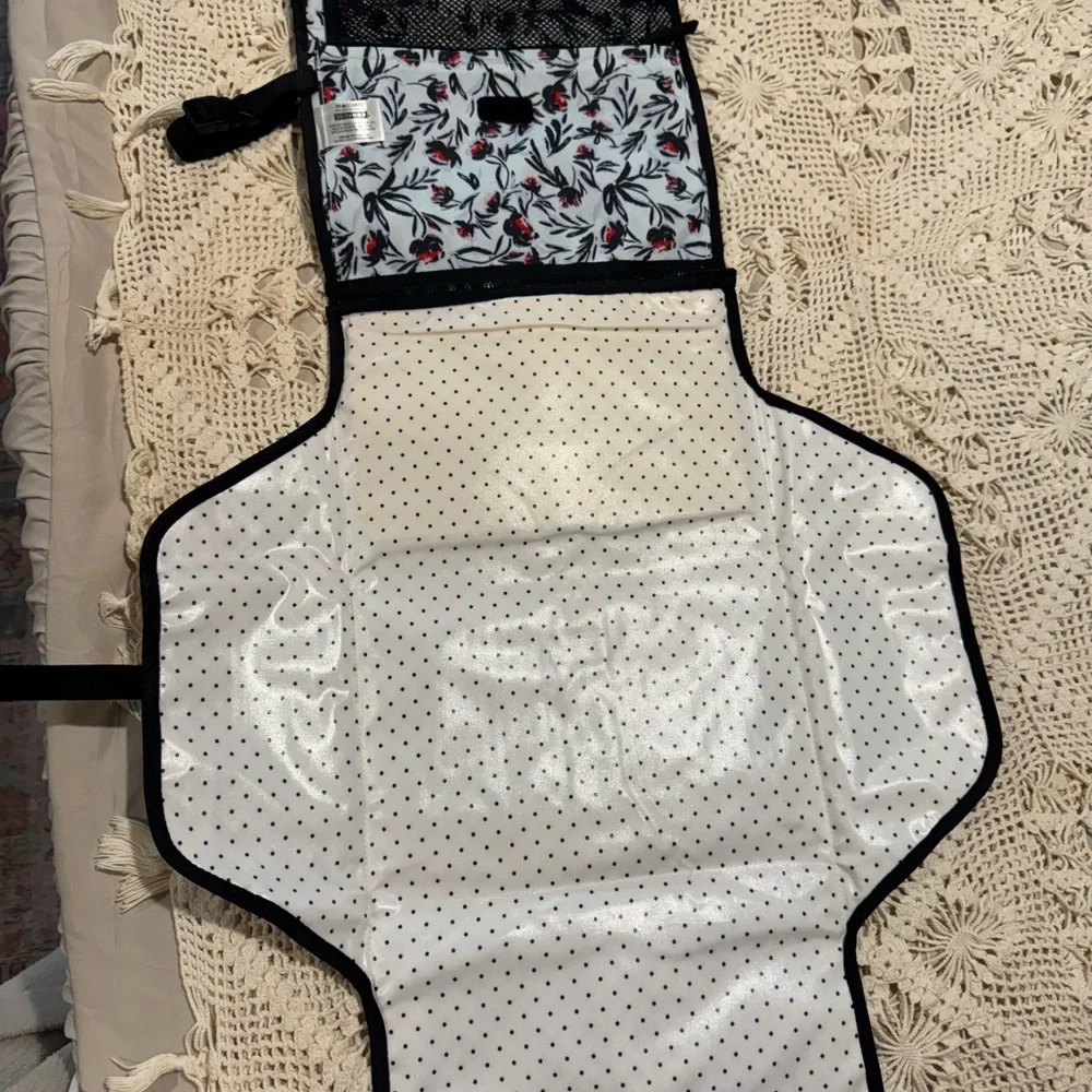 Skip Hop Black and Red Floral Changing Pad
